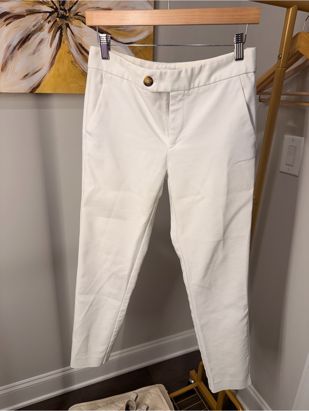 Mango Men's Cream Tapered Chinos